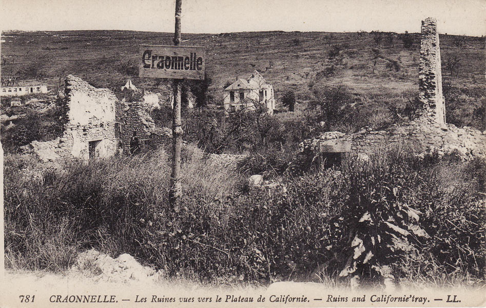 Eglise détruite à Craonnelle