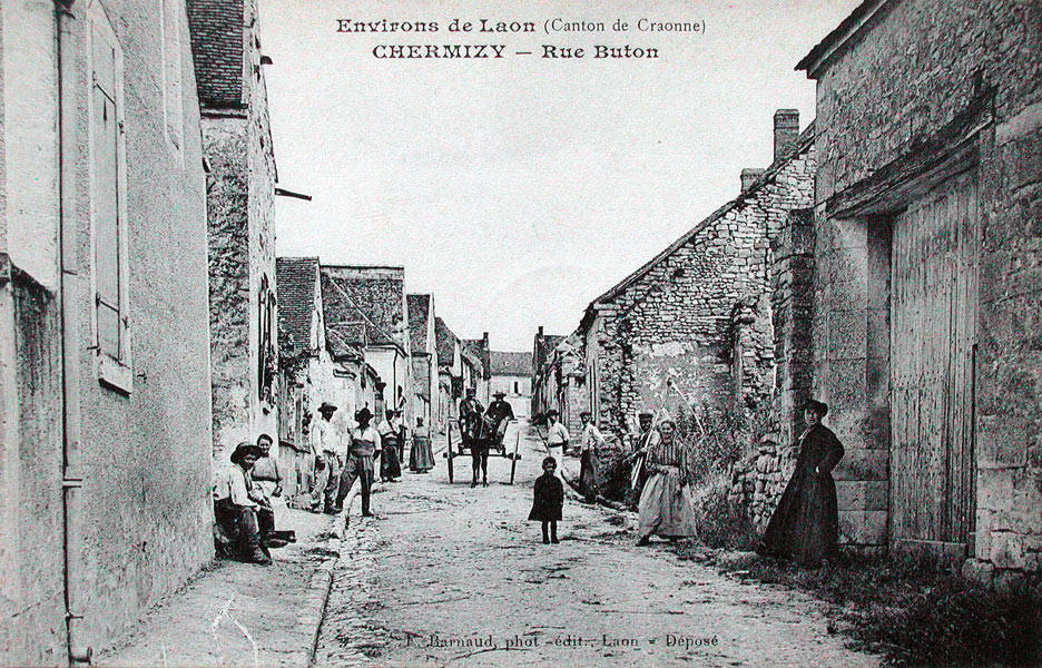 Chermizy, la rue Buton vers 1907