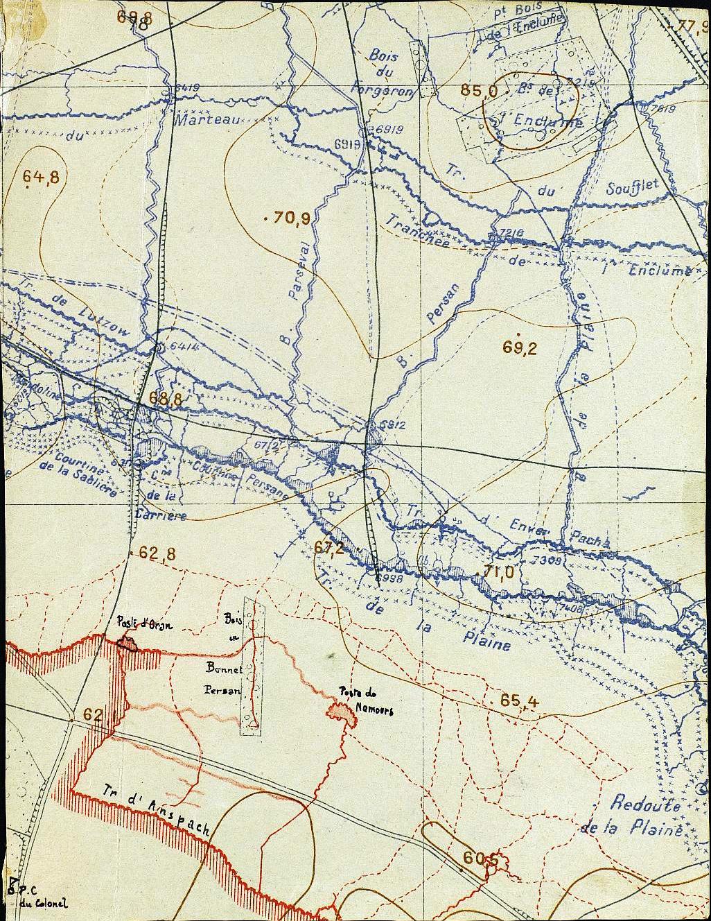 Secteur d'assaut le 16 avril 1917 pour le 110e RI