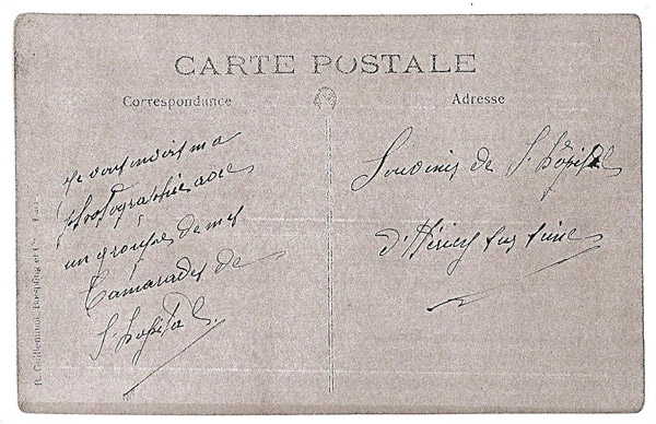 Correspondace de mon Oncle à l'hopital d'Héricy sur Seine