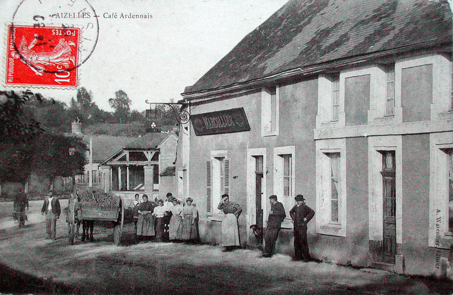 Aizelles, le Café ardennais vers 1908