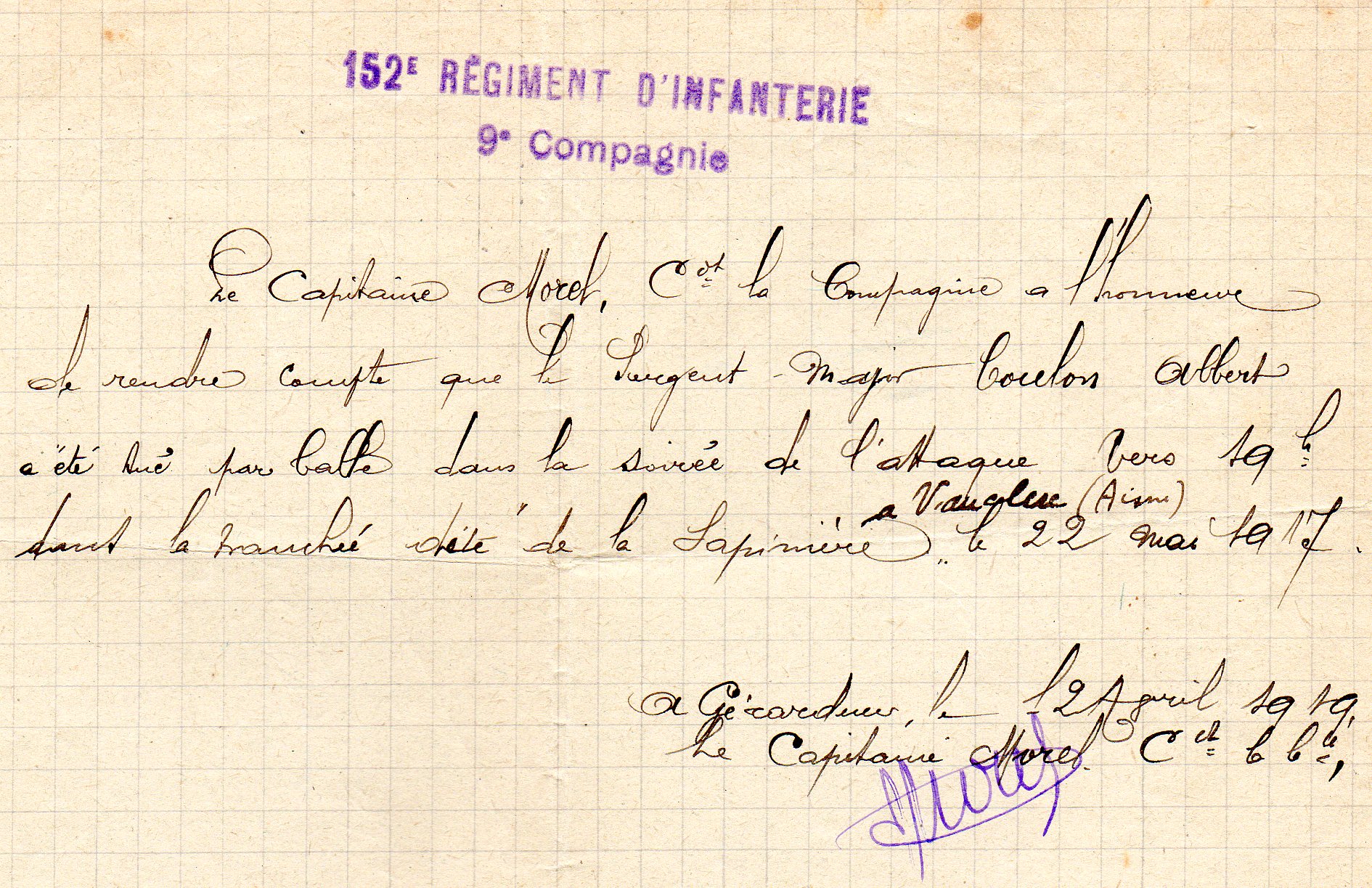 Décès, COULON Albert