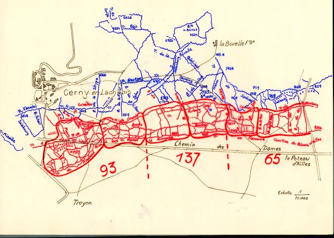 Carte du chemin des Dames Carte du chemin des Dames