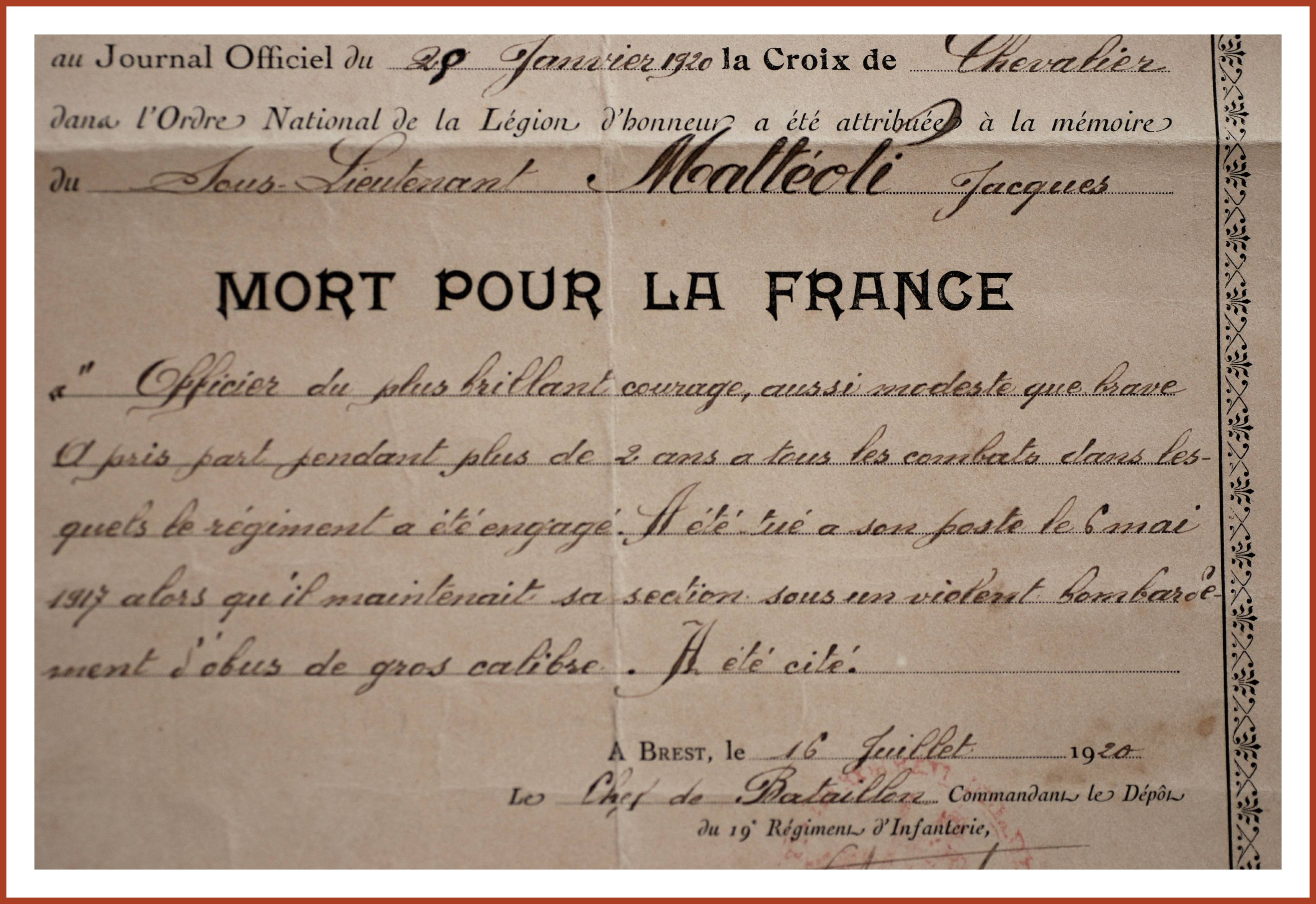 Légion d'honneur - MATTEOLI