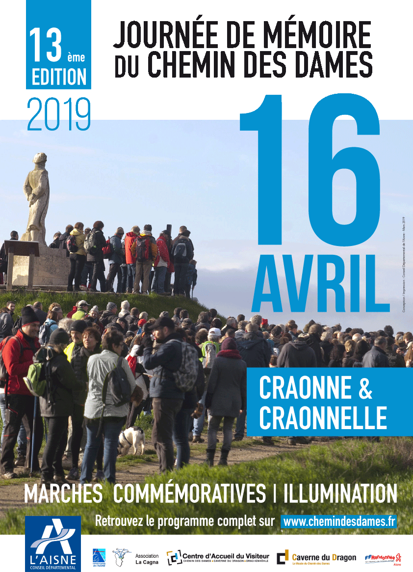 Affiche de la Journée Mémoire du Chemin des Dames, du 16 avril 2019