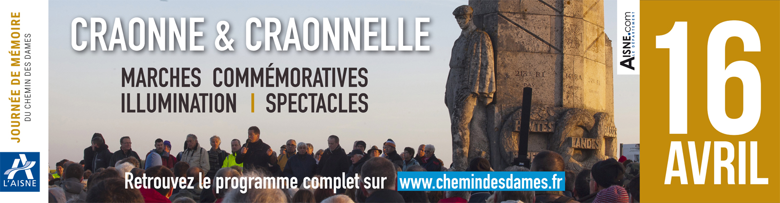 16 avril 2020, journée de mémoire du Chemin des Dames