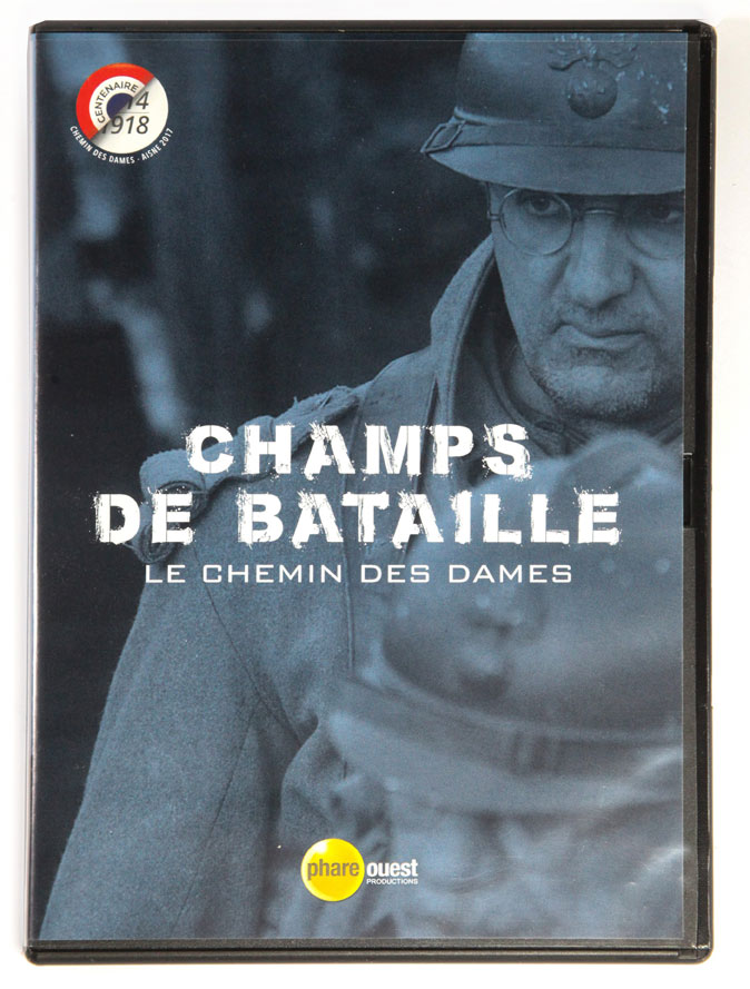 DVD Champs de bataille "Le Chemin des Dames" en vente à la boutique du Centre d'Accueil du Visiteur du Chemin des Dames