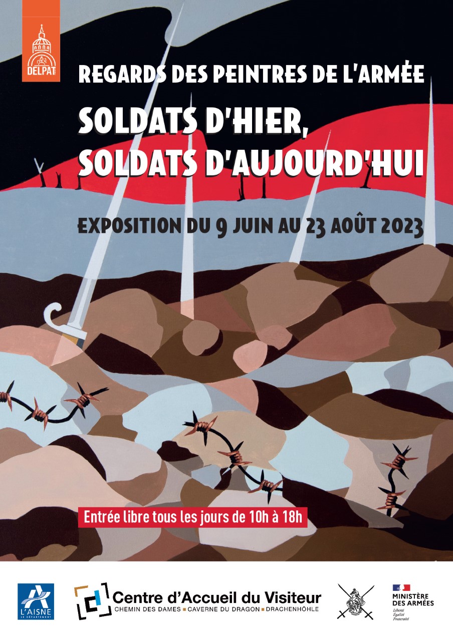 Affiche de l’exposition « Soldats d’hier, soldats d’aujourd’hui : regards des Peintres de l’armée »