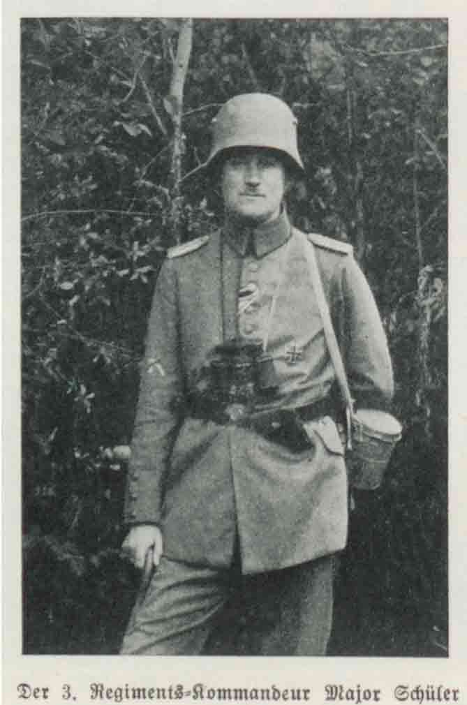 Major Schüler commandant le RIR 111 en 1917
