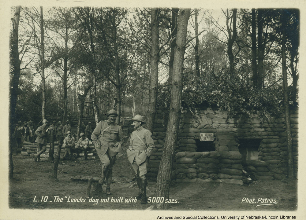 Soldiers at their dugout