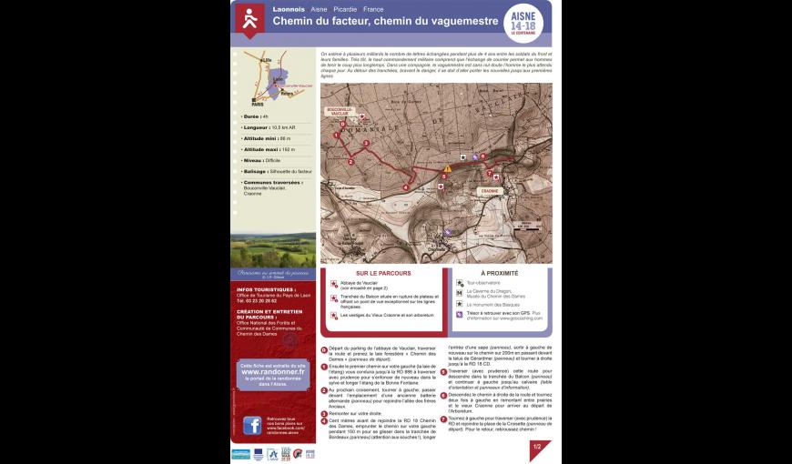 Chemin du facteur, chemin du vaguemestre < Randonnée pédestre < Guerre 14-18 < WWI < Bouconville-Vauclair < Aisne < Picardie < France