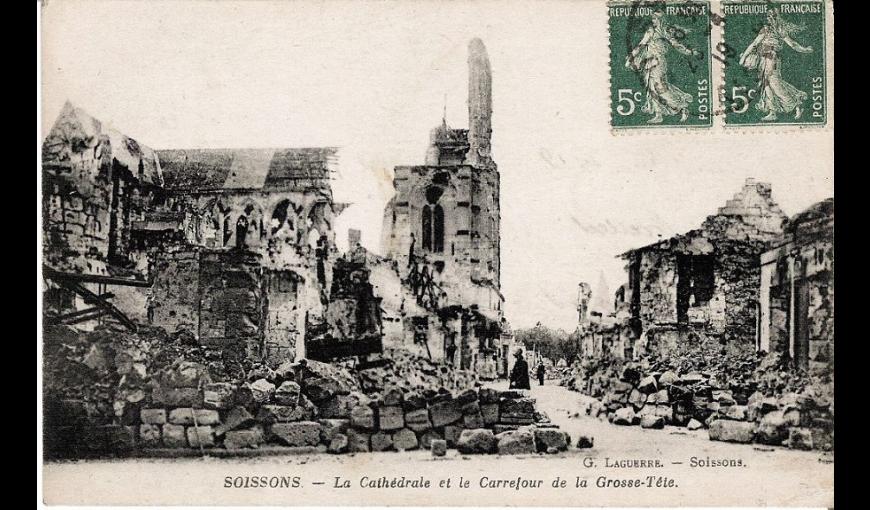 "La cathédrale, après que les canons se soient tus" < Soissons < Aisne < Picardie
