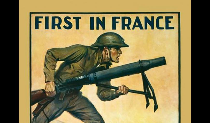 Exposition La Fayette 2017 nous voilà affiche des Marines WWI < Blérancourt < Aisne < Picardie