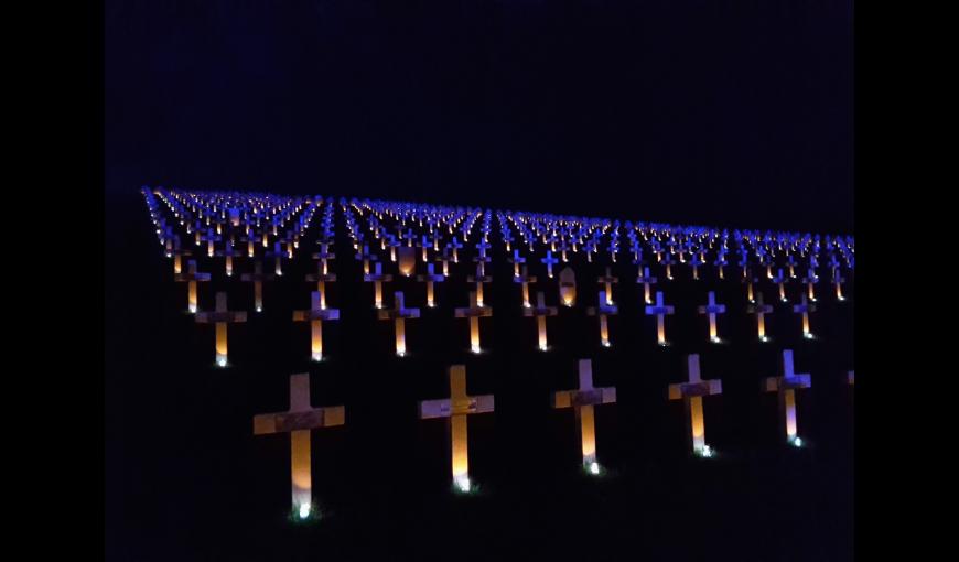 16 avril 2018, illumination du cimetière de Craonnelle