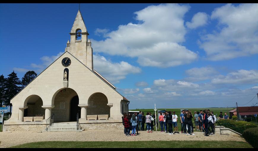 Inauguration du projet QR-Codes/Story-Maps au Mémorial de Cerny-en-Laonnois, par les 3e du collège de Corbeny (25 juin 2018)