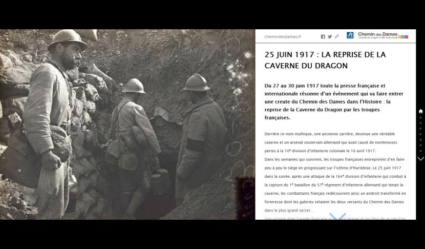 Story-Maps : 25 Juin 1917, la reprise de la Caverne du Dragon