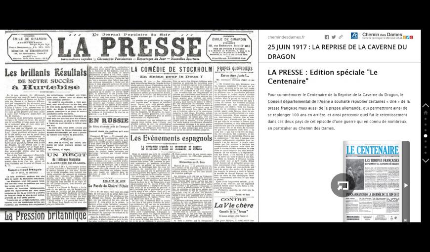 Story-Maps : 25 Juin 1917, la reprise de la Caverne du Dragon