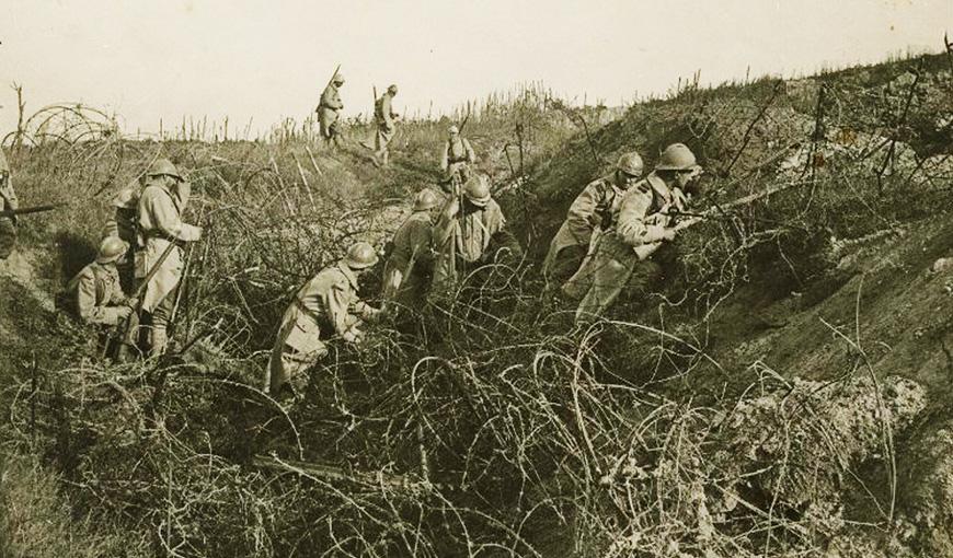 Photo de l'attaque du 16 avril 1917 près de la Ville-aux-Bois 
