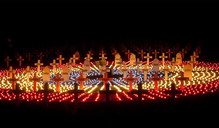 Photo des Illuminations à la nécropole de Craonnelle