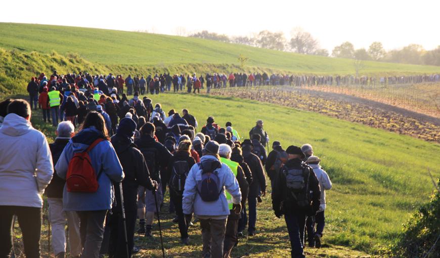 Photo de la "Marche sans casque et sans arme"