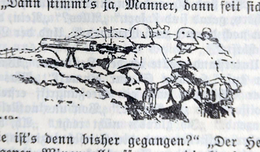 Dessin d'Albert Reich, extrait du livre "Der Glaube an Deutschland"