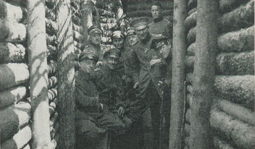 Officiers à l’entrée du Winterberg Tunnel, en 1917 