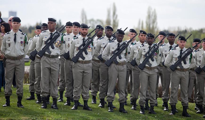 Cérémonie d'hommage aux morts des chars d'assaut à Berry-au-Bac, le 16 avril 2018