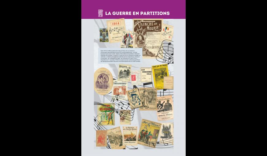 Affiche de l'exposition Great War "La Guerre en partitions"