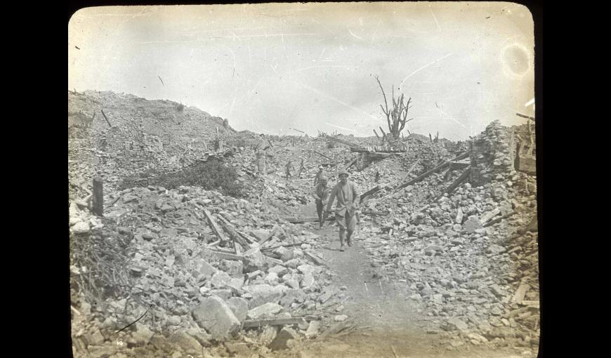 Le village de Craonne en ruines (2 juillet1917)