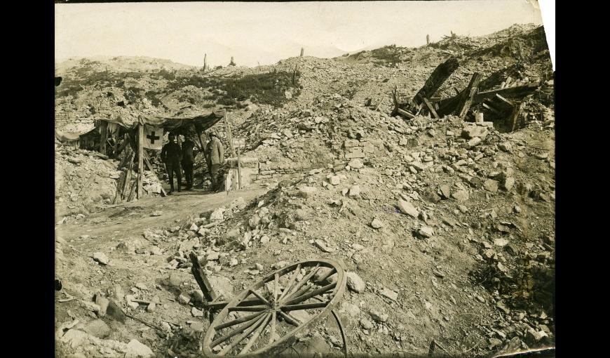 Poste de premier secours à Craonne en 1917