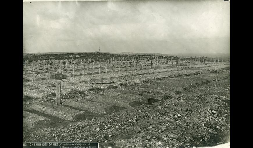 Cimetière provisoire de Californie près de l'observatoire du plateau de Craonne, 14-18 (Aisne)