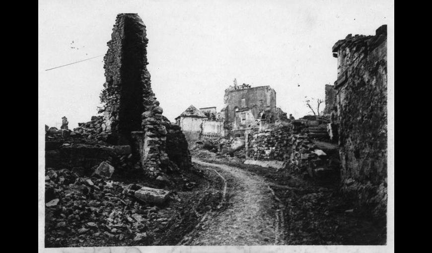 Ruines de Moussy-Verneuil, 1914-1918