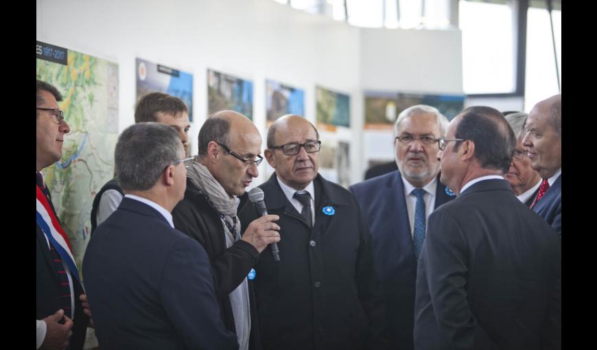 Yves Fohlen avec le Président de la République François Hollande, en 2017