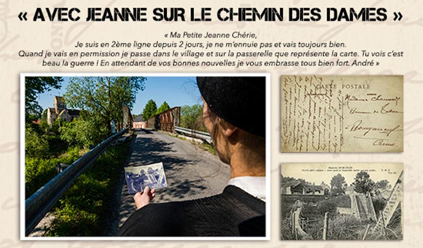 Exposition : Avec Jeanne sur le Chemin des Dames, du 10 novembre au 3 décembre 2017, à la Caverne du Dragon-Musée du Chemin des Dames