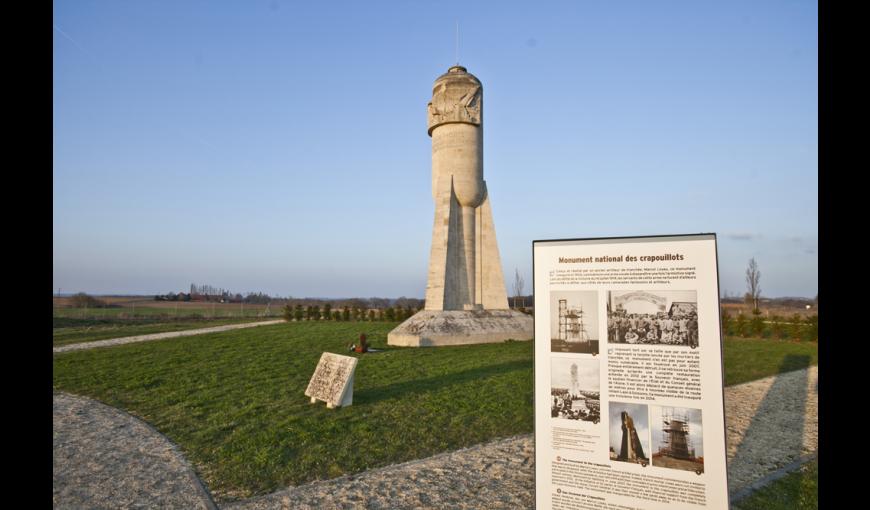 Le Monument des Crapouillots au Jardin de Mémoire de Laffaux (Aisne)