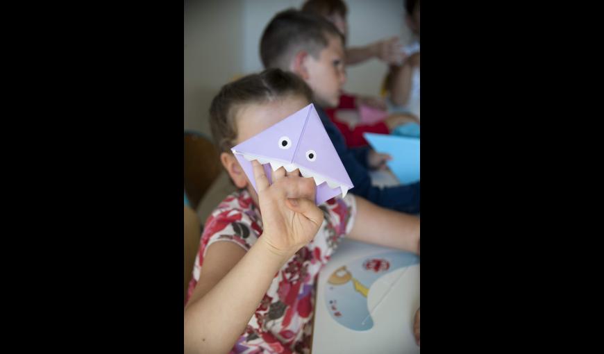 Marque page réalisé par un enfant pour Partir en Livre