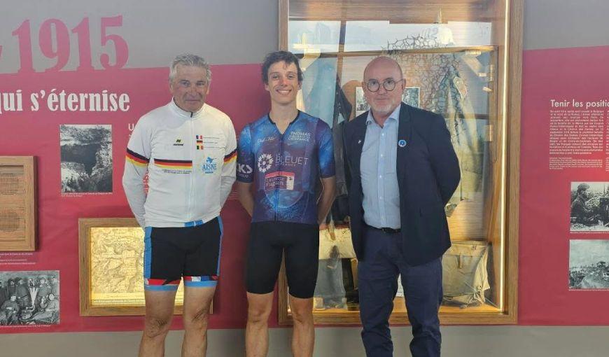 Passage de Thomas Vannier sur le Chemin des Dames 