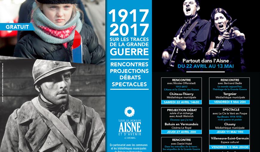 Programmation culturelle 1917-2017 de la Bibliothèque Départementale de Prêt de l'Aisne