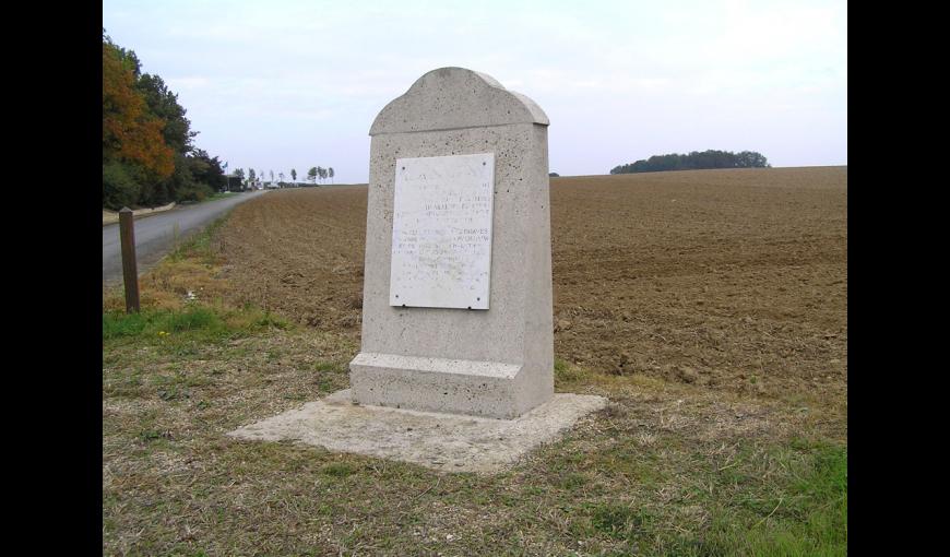 Stèle à la 38e Division d'Infanterie à proximité du Fort de la Malmaison (Aisne)