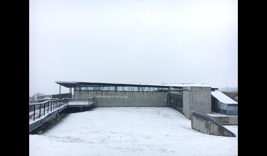 La Caverne du Dragon-Musée du Chemin des Dames sous la neige, février 2018