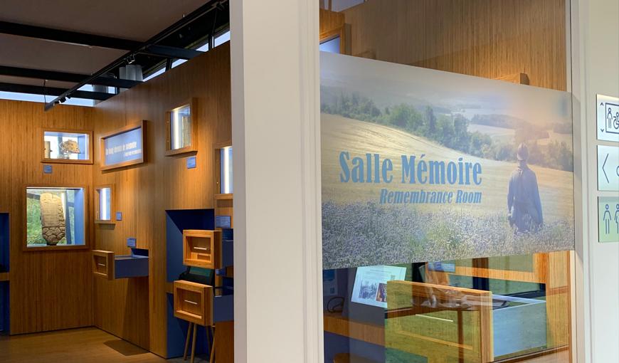 Salle mémoire au Centre d'Accueil du Visiteur du Chemin des Dames