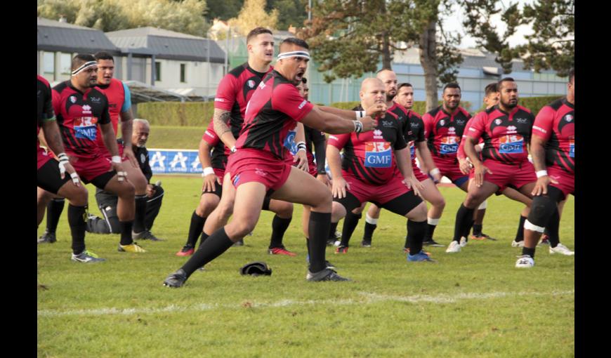 Match de gala entre le « XV du Pacifique » et l’équipe militaire de Grande-Bretagne (Army Rugby Union) au Stade Levindrezy de Laon, le 16 septembre 2017