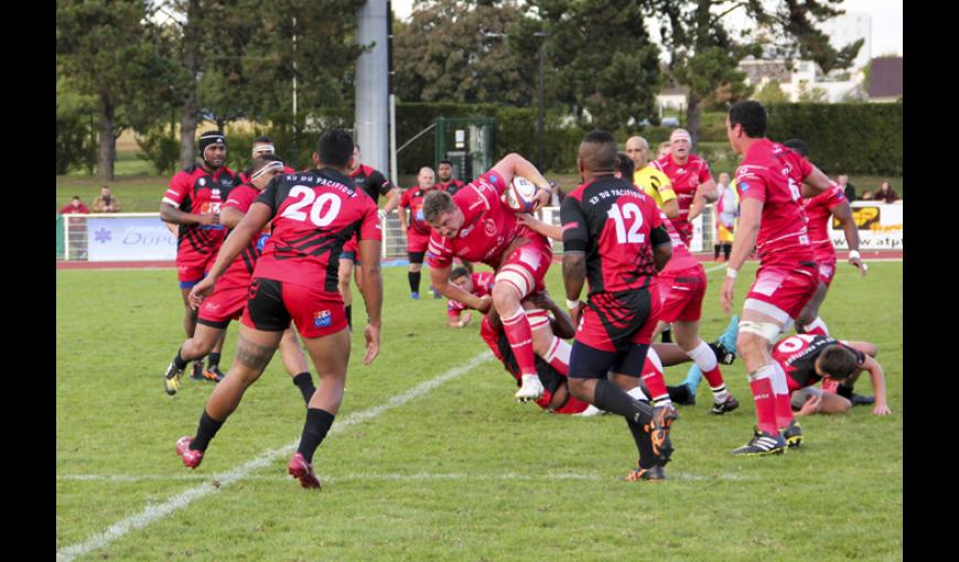 Match de gala entre le « XV du Pacifique » et l’équipe militaire de Grande-Bretagne (Army Rugby Union) au Stade Levindrey de Laon, le 16 septembre 2017