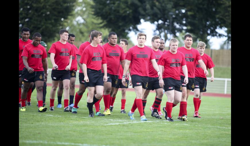 Match d’ouverture entre l’équipe de rugby la Gendarmerie nationale et l’équipe britannique du 12th Royal Artillery Regiment, le 15 septembre 2017
