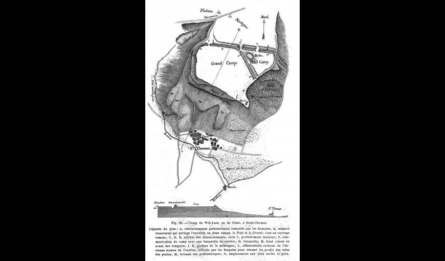 Plan de l'oppidum de St Thomas