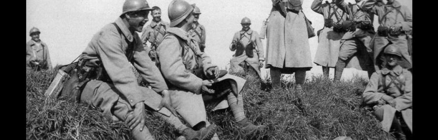 Soldat français sur le Chemin des Dames en 1917