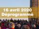 Annulation du 16 avril 2020