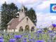 Chapelle de la nécropole de Cerny-en-Laonnois avec bleuets– Baludik Chemin des Dames