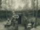 Soldiers in front of dugout at Chemin des Dames