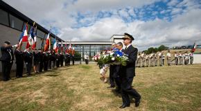 Hommage aux combattants du 25 juin 1917 en présence de Nicolas Fricoteaux, Président du Département de l'Aisne, et François Rampelberg, Vice-Président , Nicolas Basselier, Préfet de l'Aisne, Cécile Amour, Maire d'Oulches-la-Vallée-Foulon  